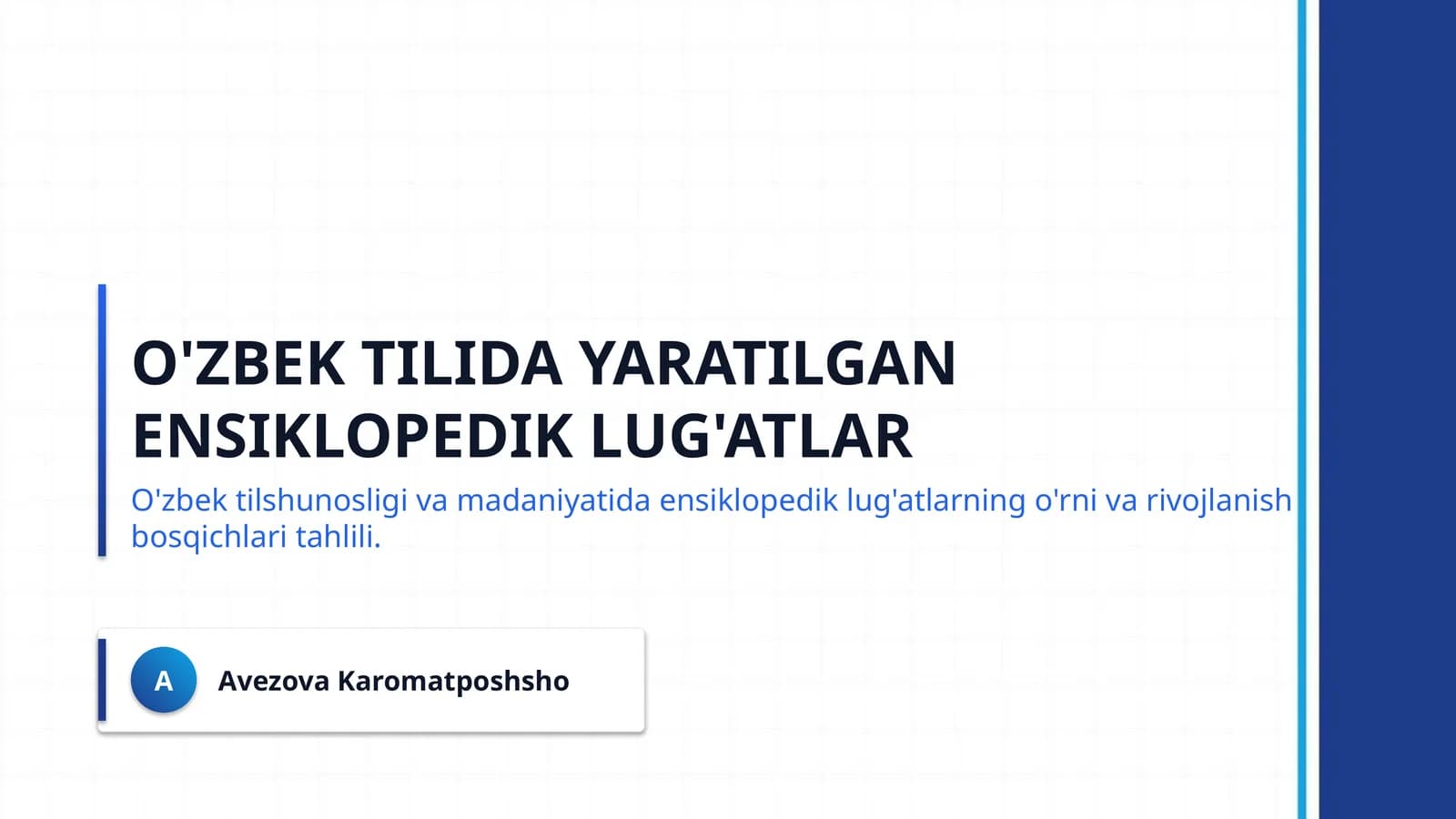O'zbek tilida yaratilgan ensiklopedik lug'atlar