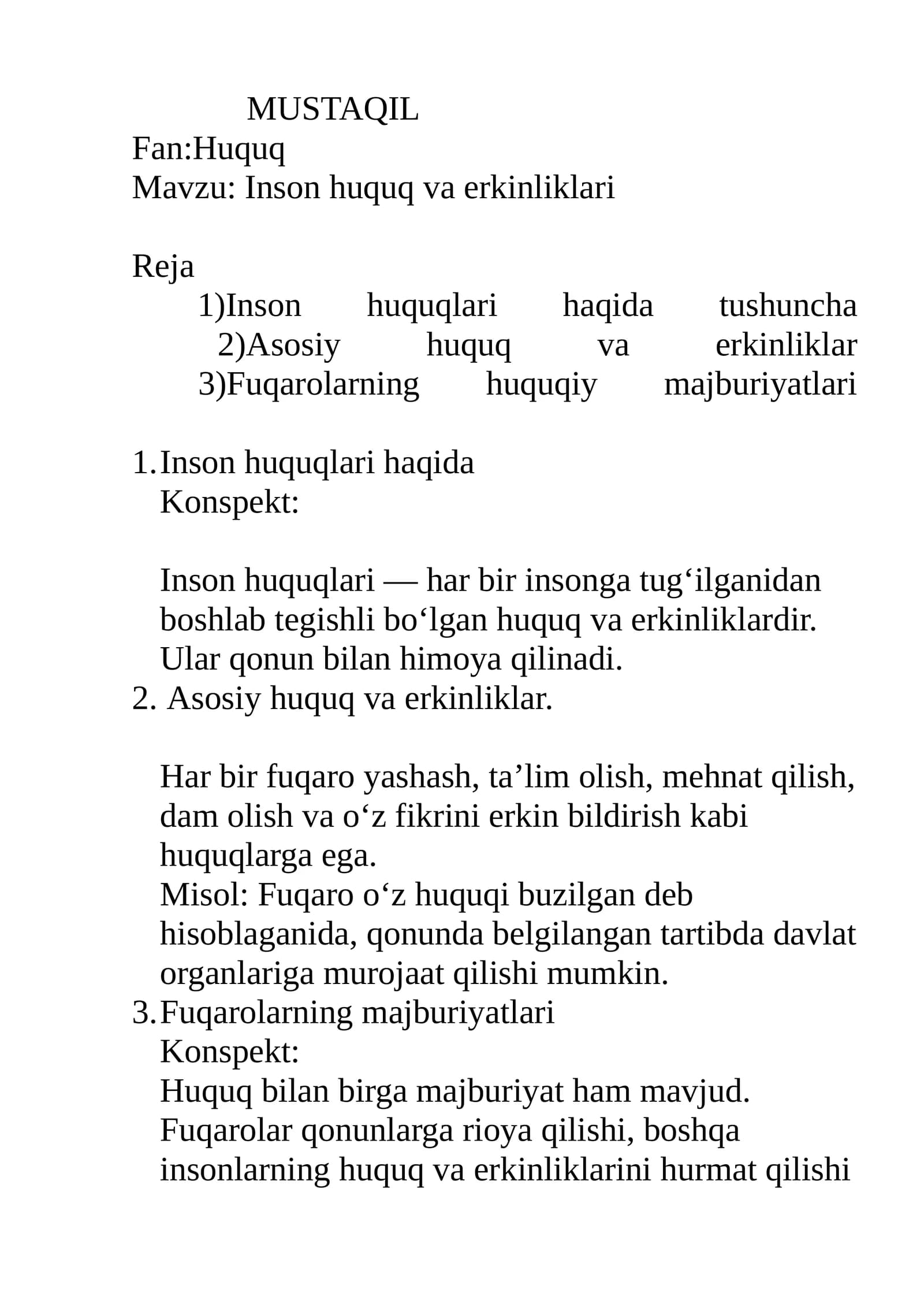 MUSTAQIL ISH