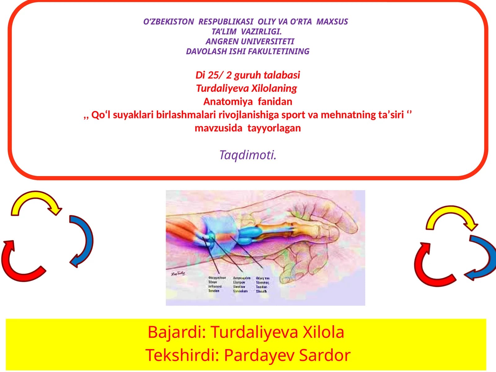 Davolash Ishi TurdaliyevaXilola