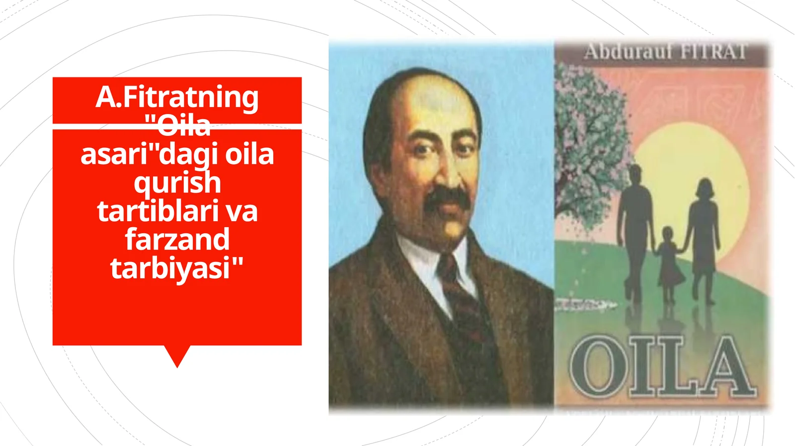 A.Fitratning "Oila asari"dagi oila qurish tartiblari va farzand tarbiyasi"