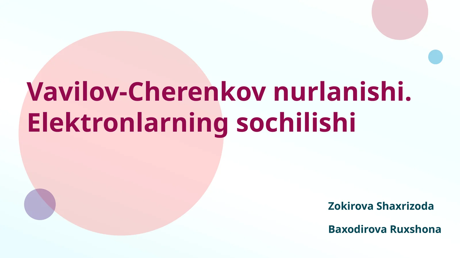 Vavilov–Cherenkov nurlanishi