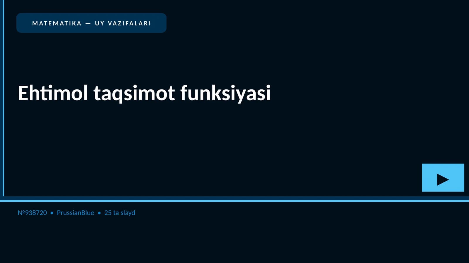 Ehtimol taqsimot funksiyasi