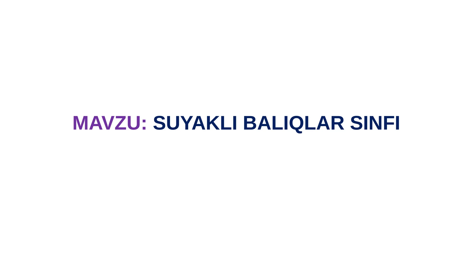 SUYAKLI BALIQLAR SINFI