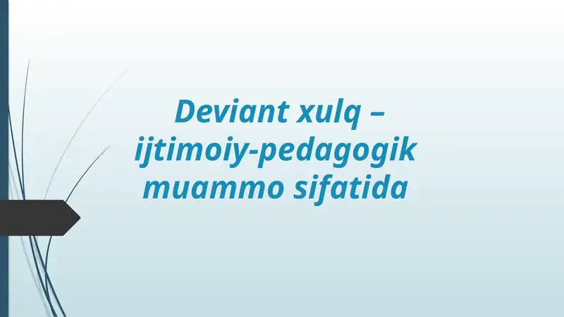 Deviant xulq