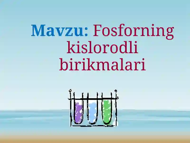 Fosforningkislorodlibirikmalari