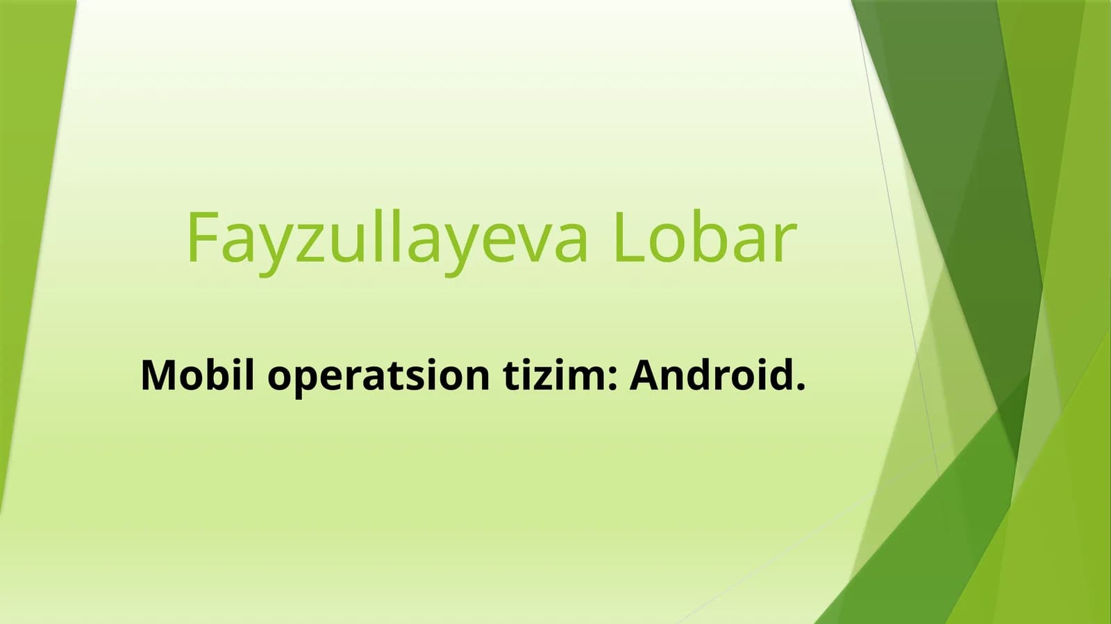 Android Mobiloperatsion tizim