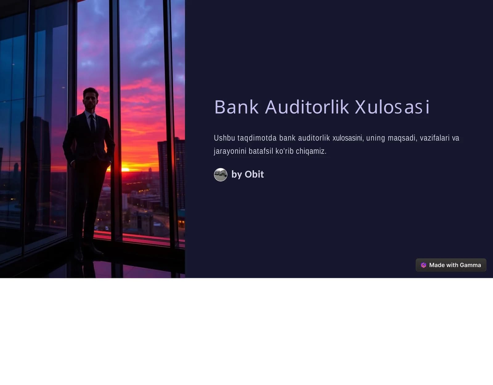 BankAuditorlikXulosasi