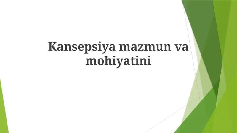 Kansepsiyamazmunvamohiyatini