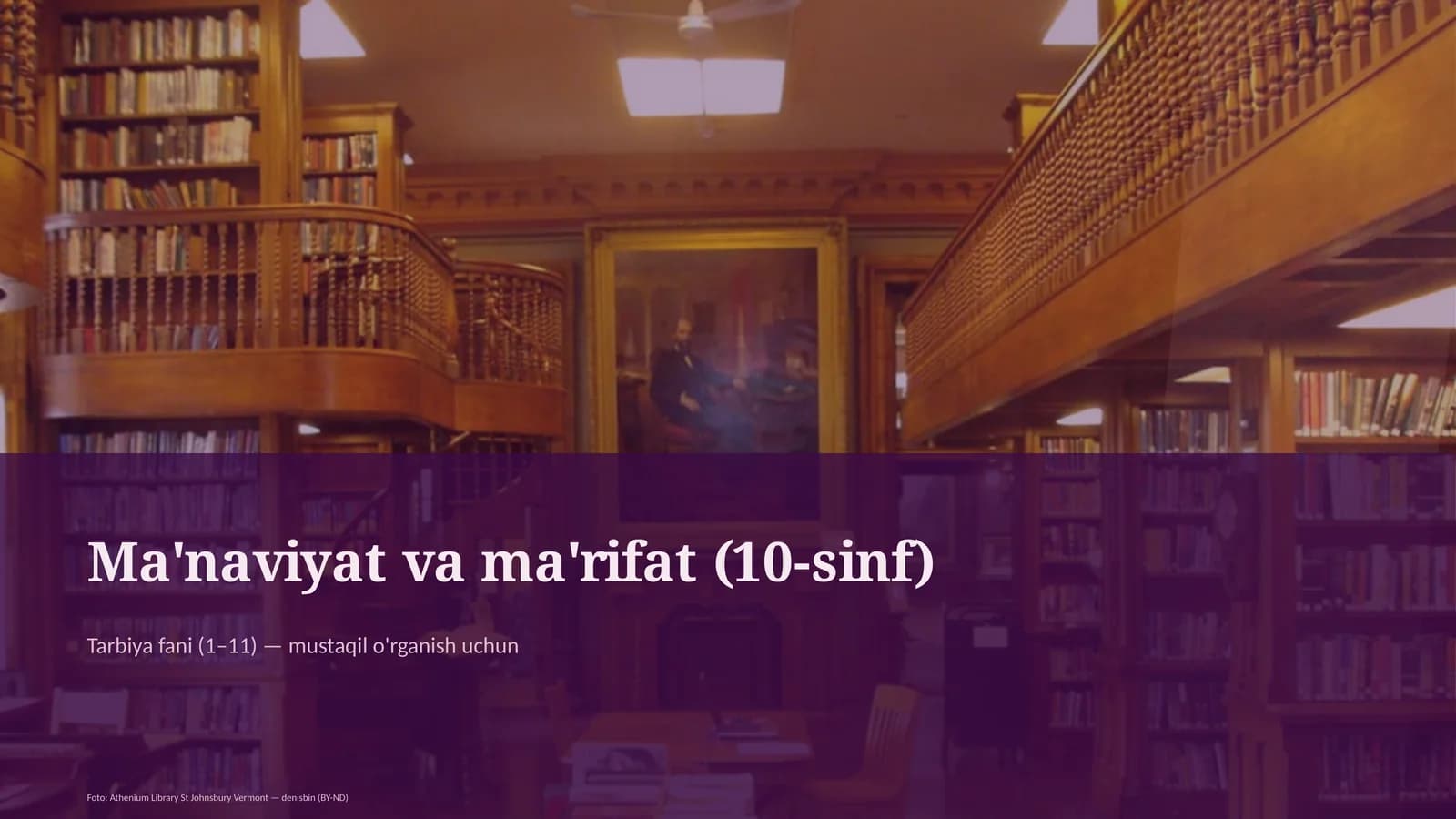 Ma'naviyat va ma'rifat (10-sinf)