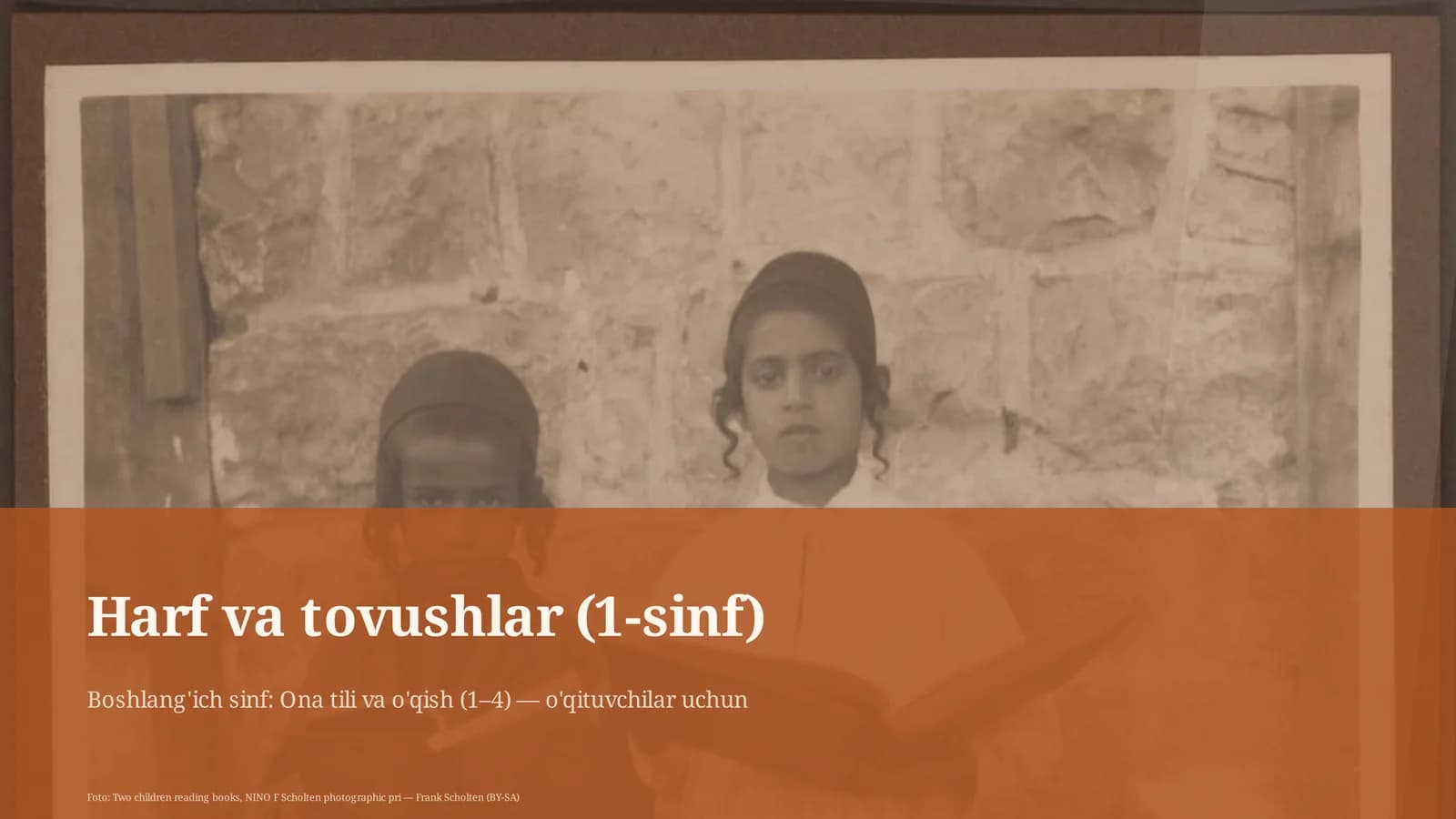 Harf va tovushlar (1-sinf)