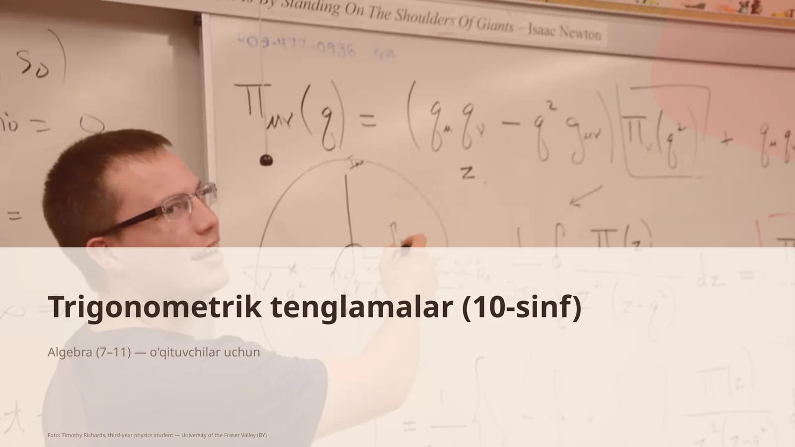 Trigonometrik tenglamalar (10-sinf)