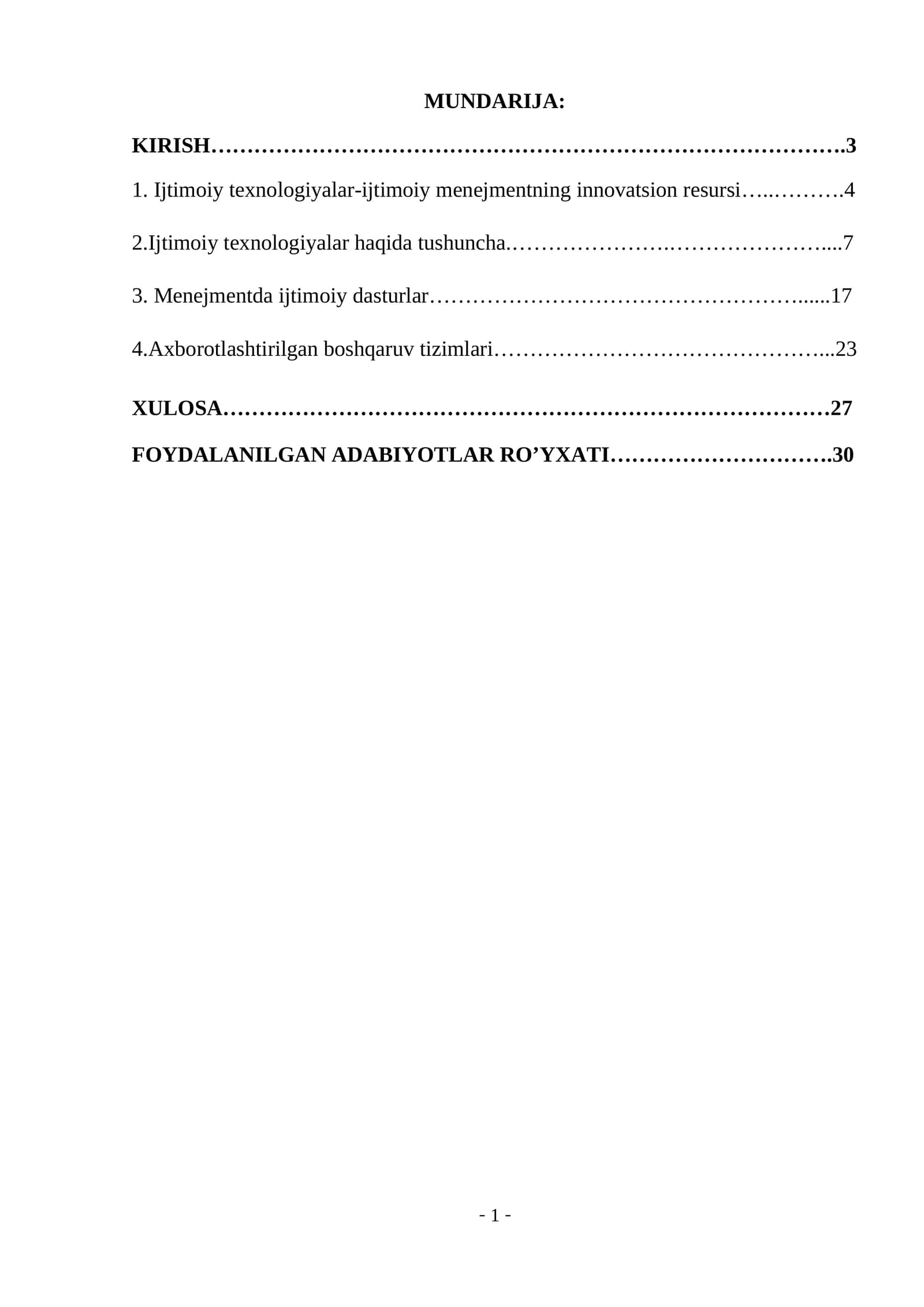 Ijtimoiy texnologiyalar-ijtimoiy menejmentning innovatsion resursi