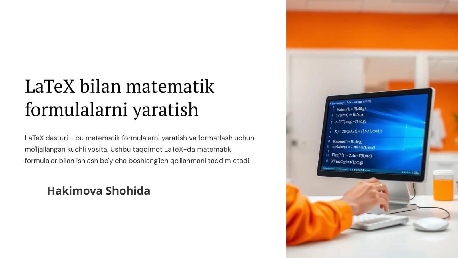 LaTeX bilan matematik formulalarni yaratish