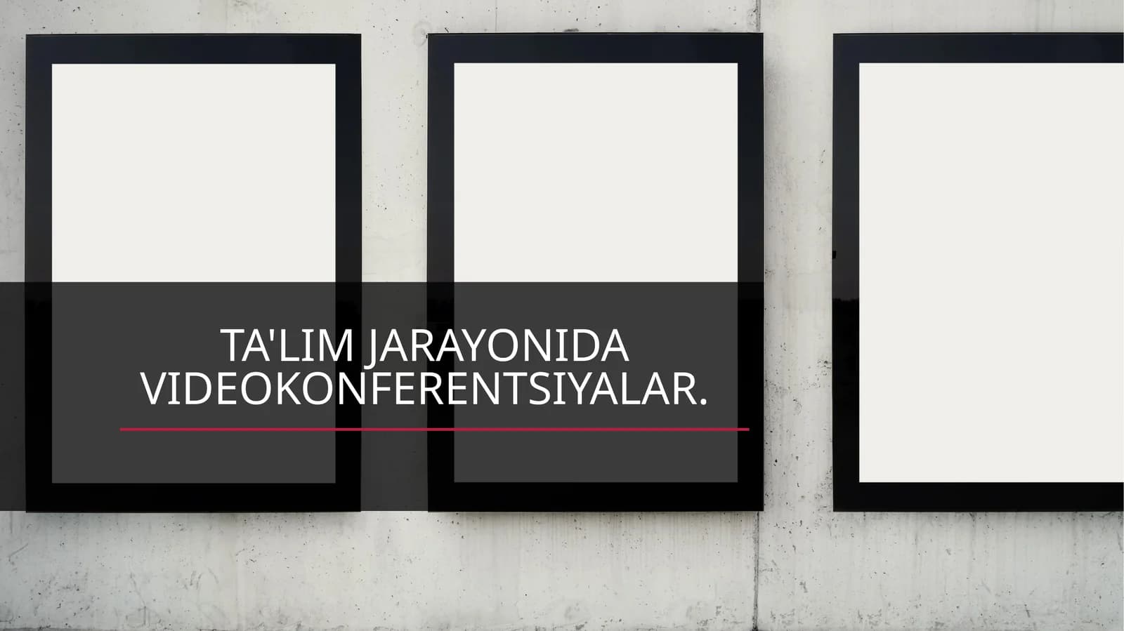 Videokonferentsiyalar ta'lim jarayonida