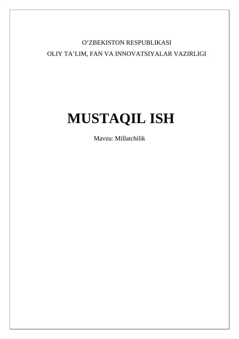Millatchilik