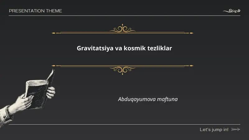 Gravitatsiya va kosmik tezliklar