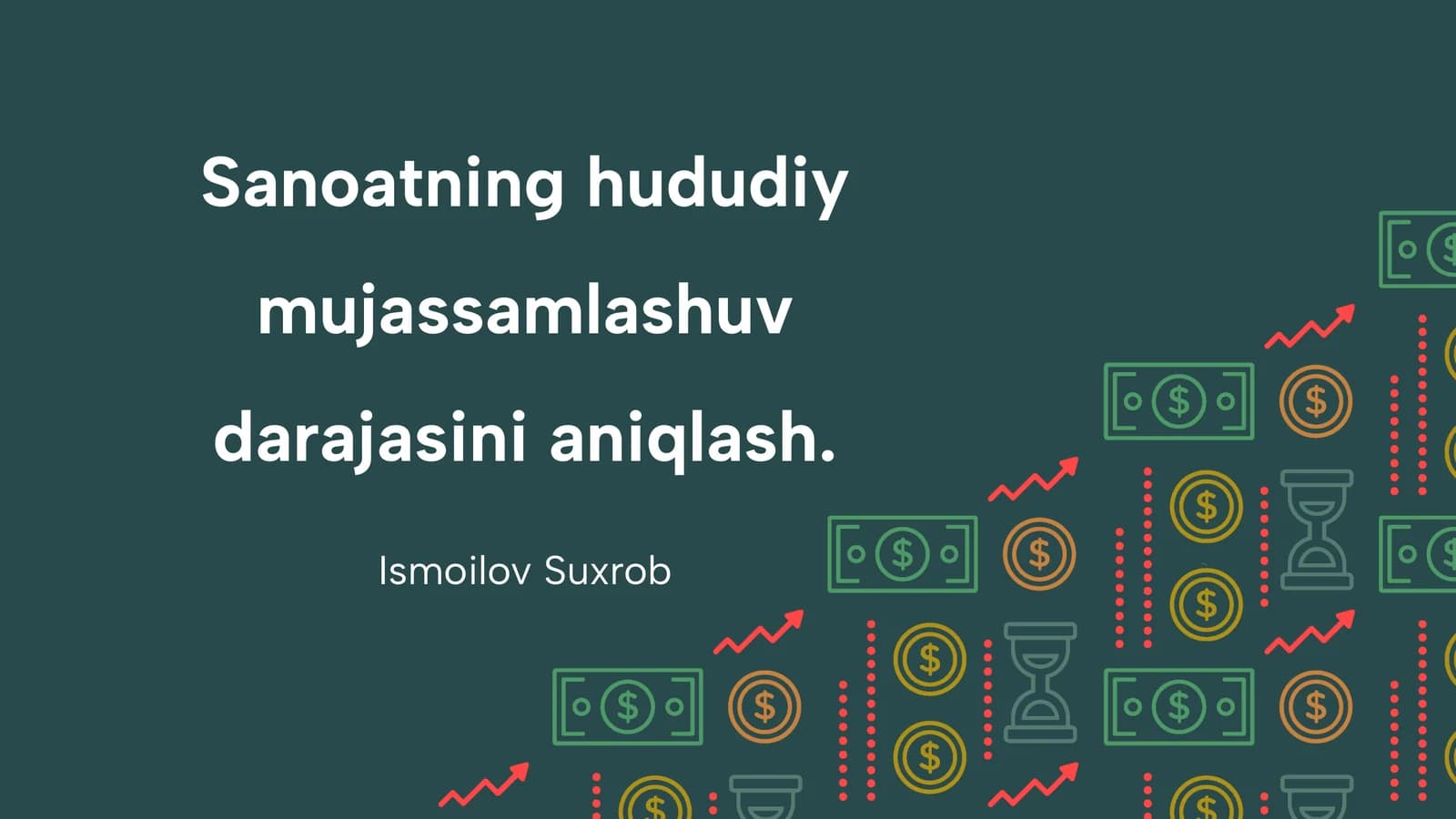 Hududiy mujassamlashuv darajasini aniqlash