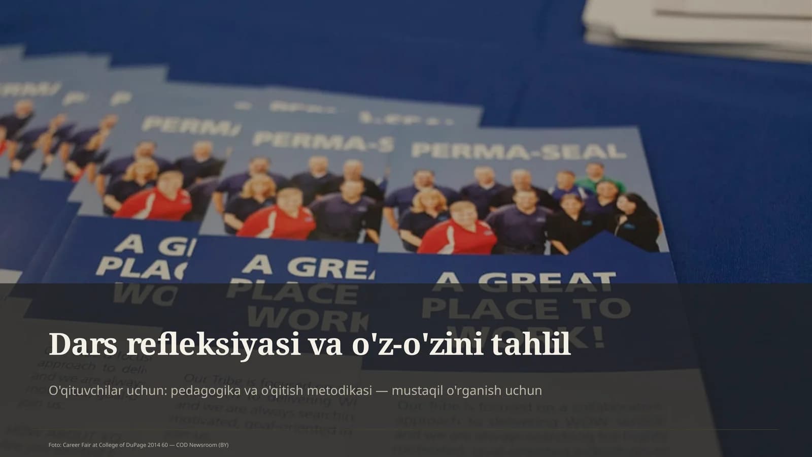 Dars refleksiyasi va o'z-o'zini tahlil