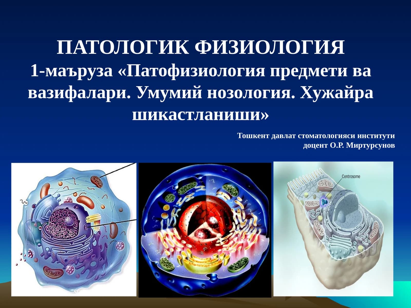 ПАТОЛОГИК ФИЗИОЛОГИЯ