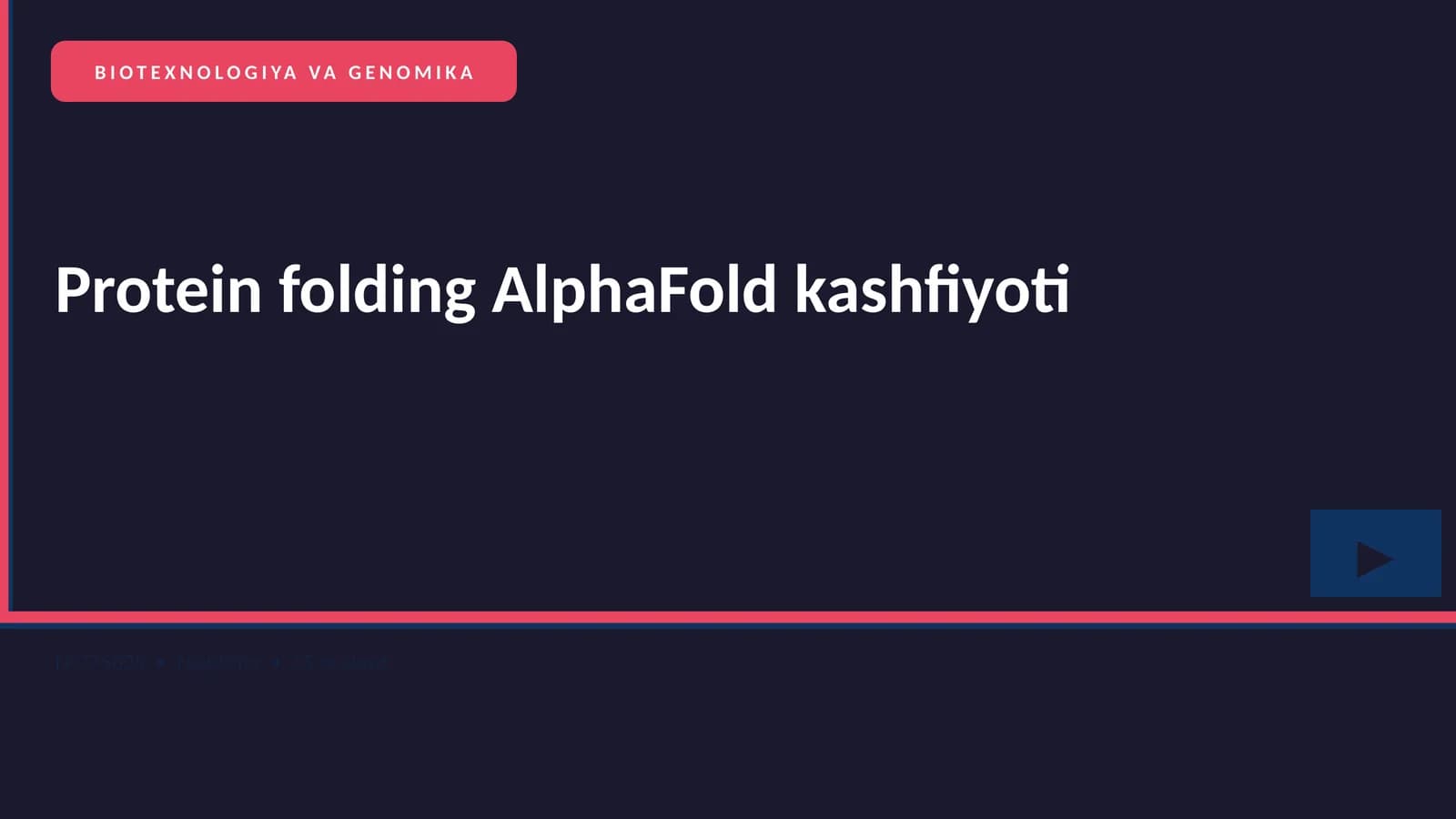 Protein folding AlphaFold kashfiyoti