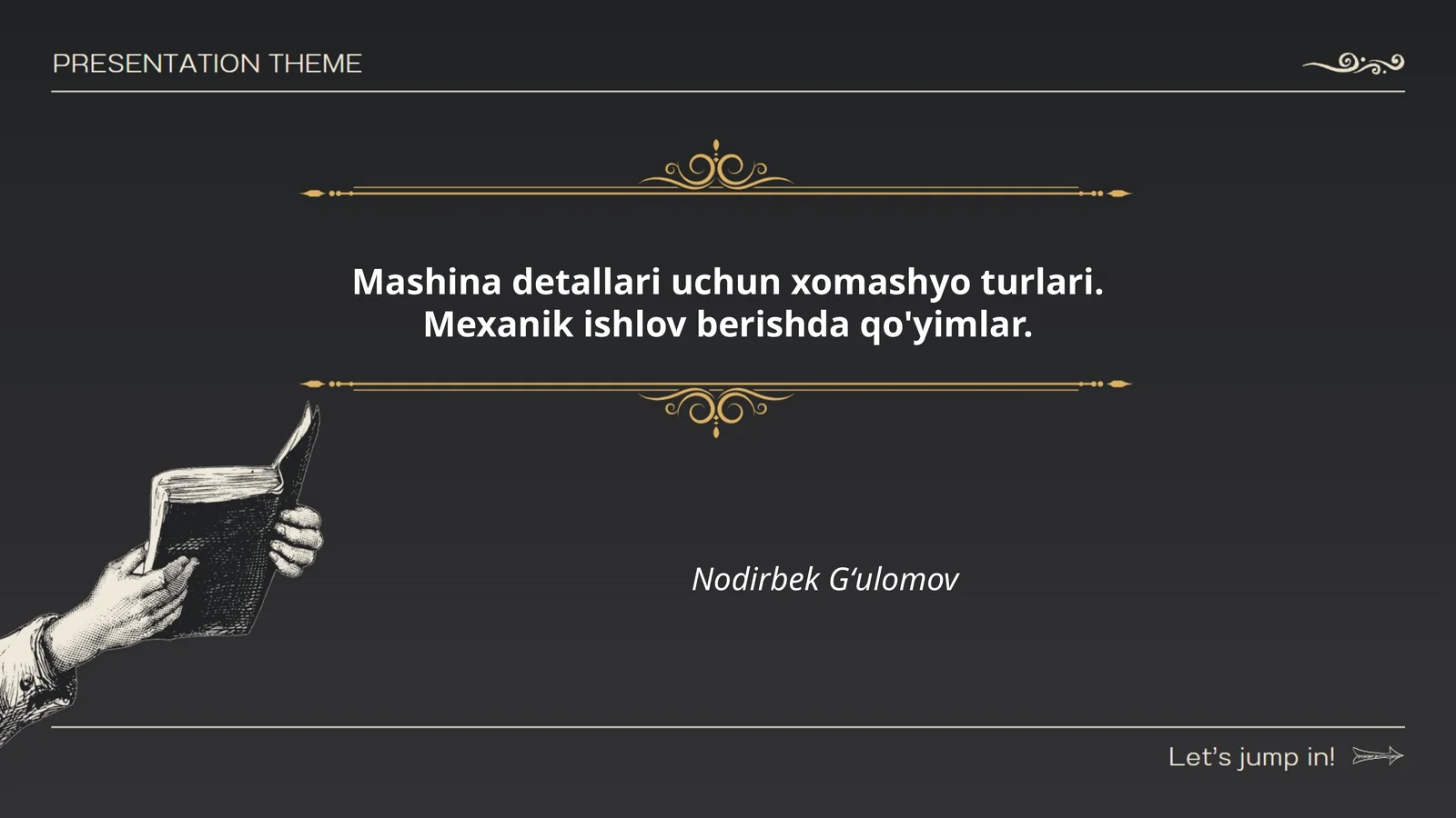 Metallarning turlari va ularning xususiyatlari
