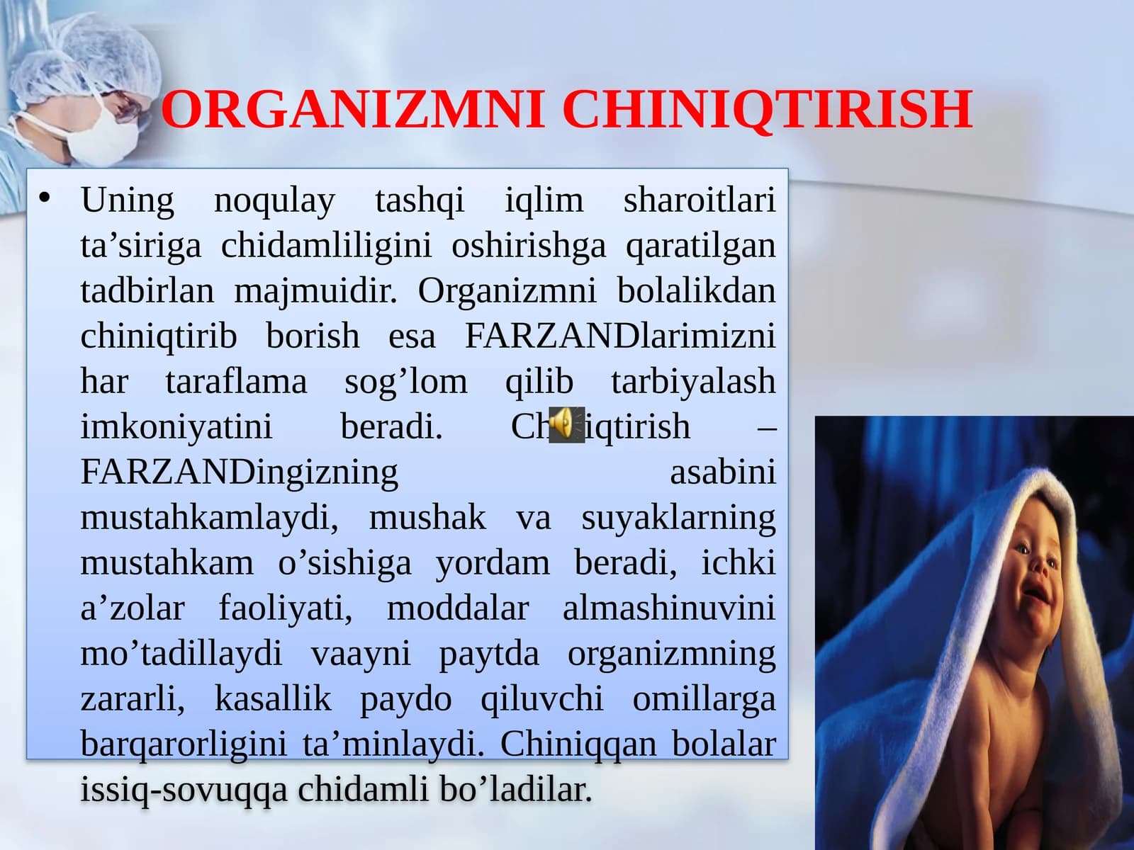 ORGANIZMNI CHINIQTIRISH
