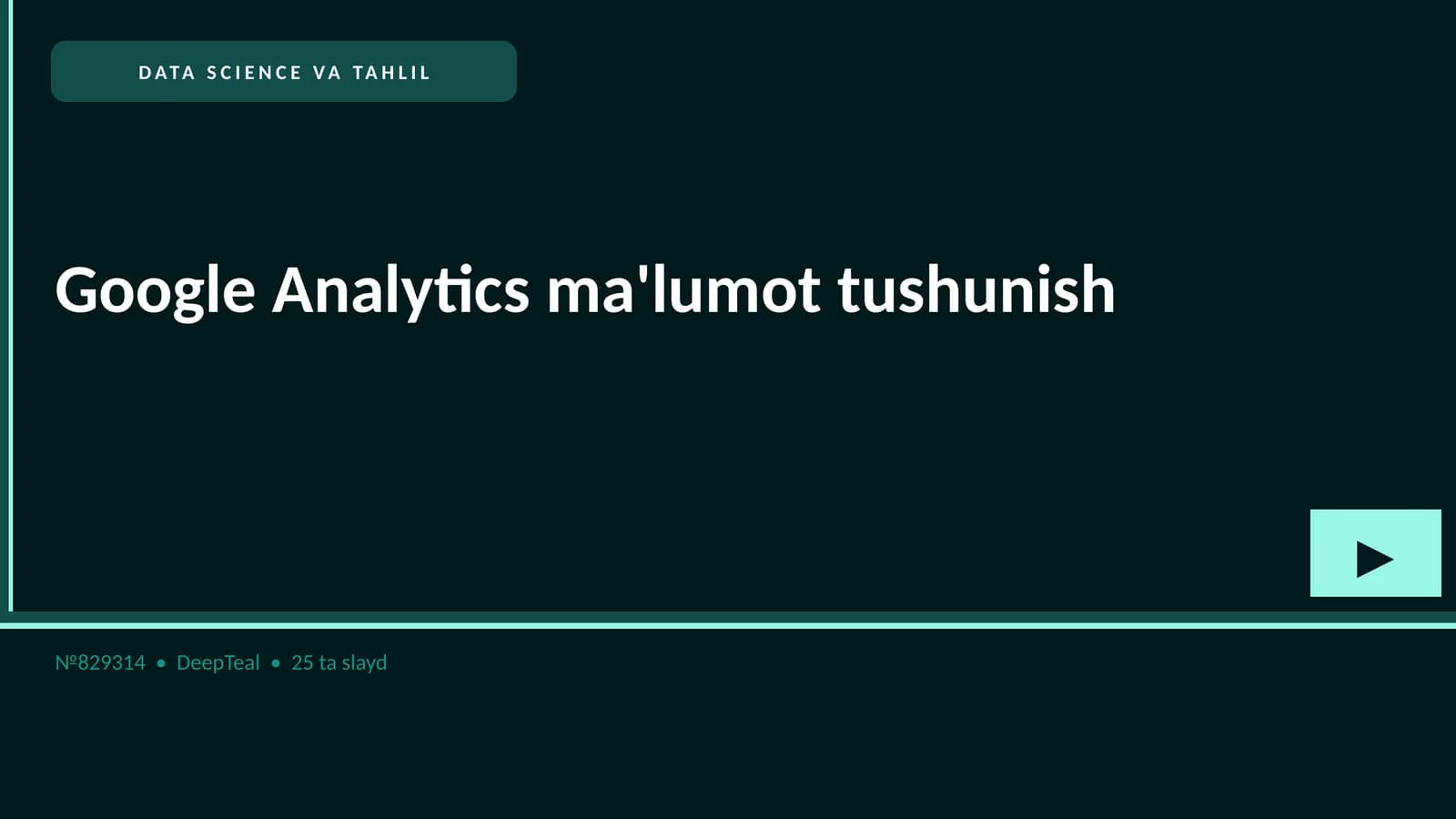 DATA SCIENCE VA TAHLIL