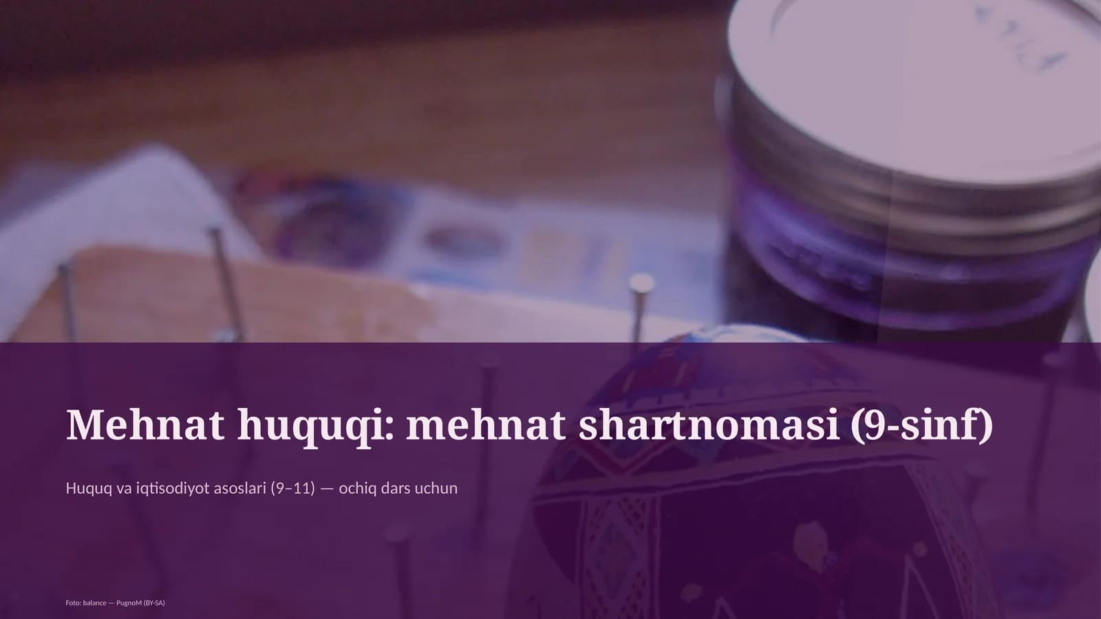 Mehnat huquqi: mehnat shartnomasi (9-sinf)
