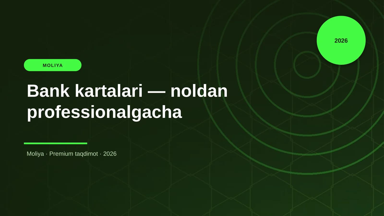 Bank kartalari — noldan professionalgacha