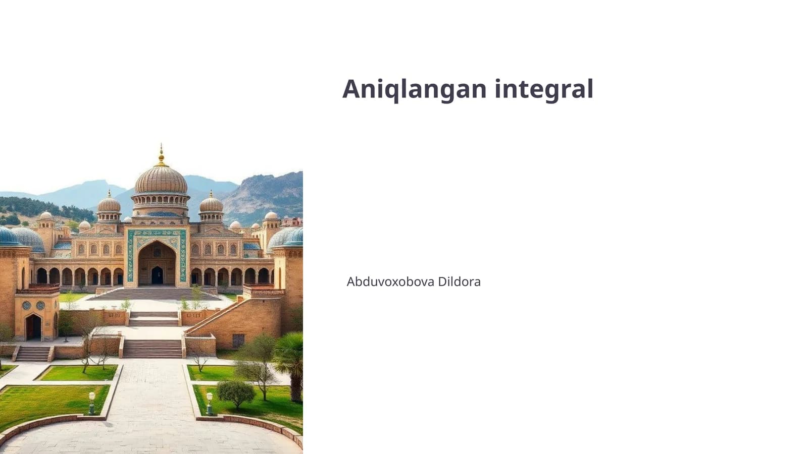Aniqlangan integral