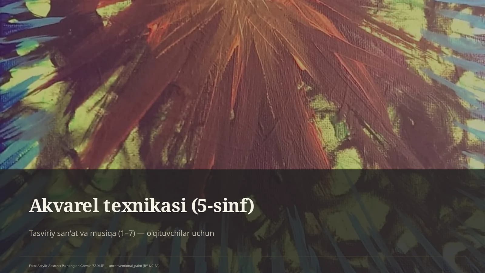 Akvarel texnikasi (5-sinf)