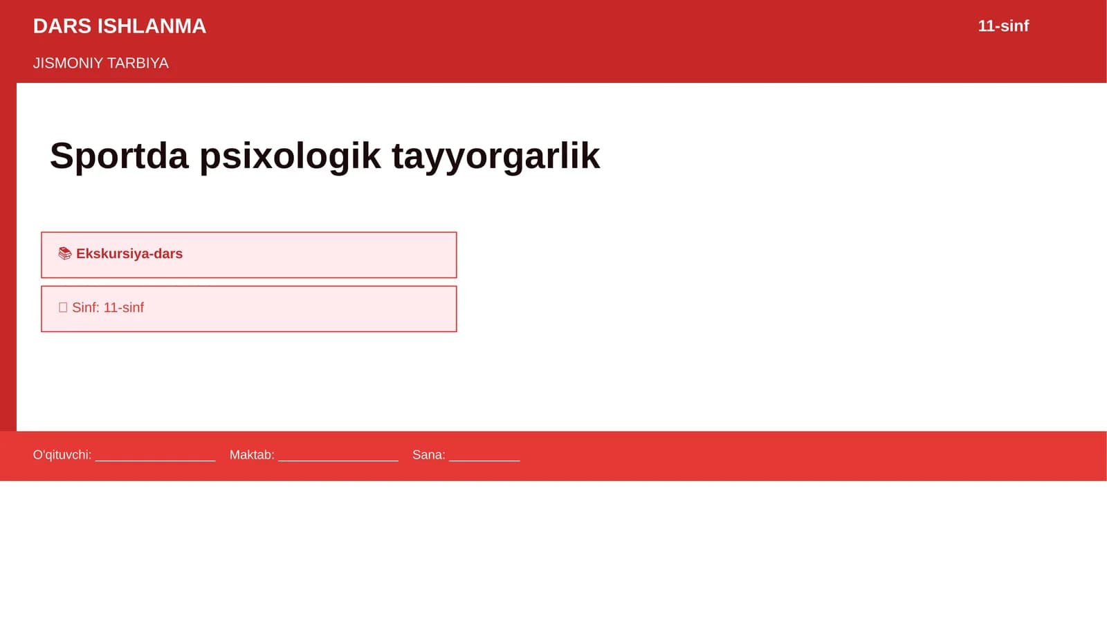 Sportda psixologik tayyorgarlik