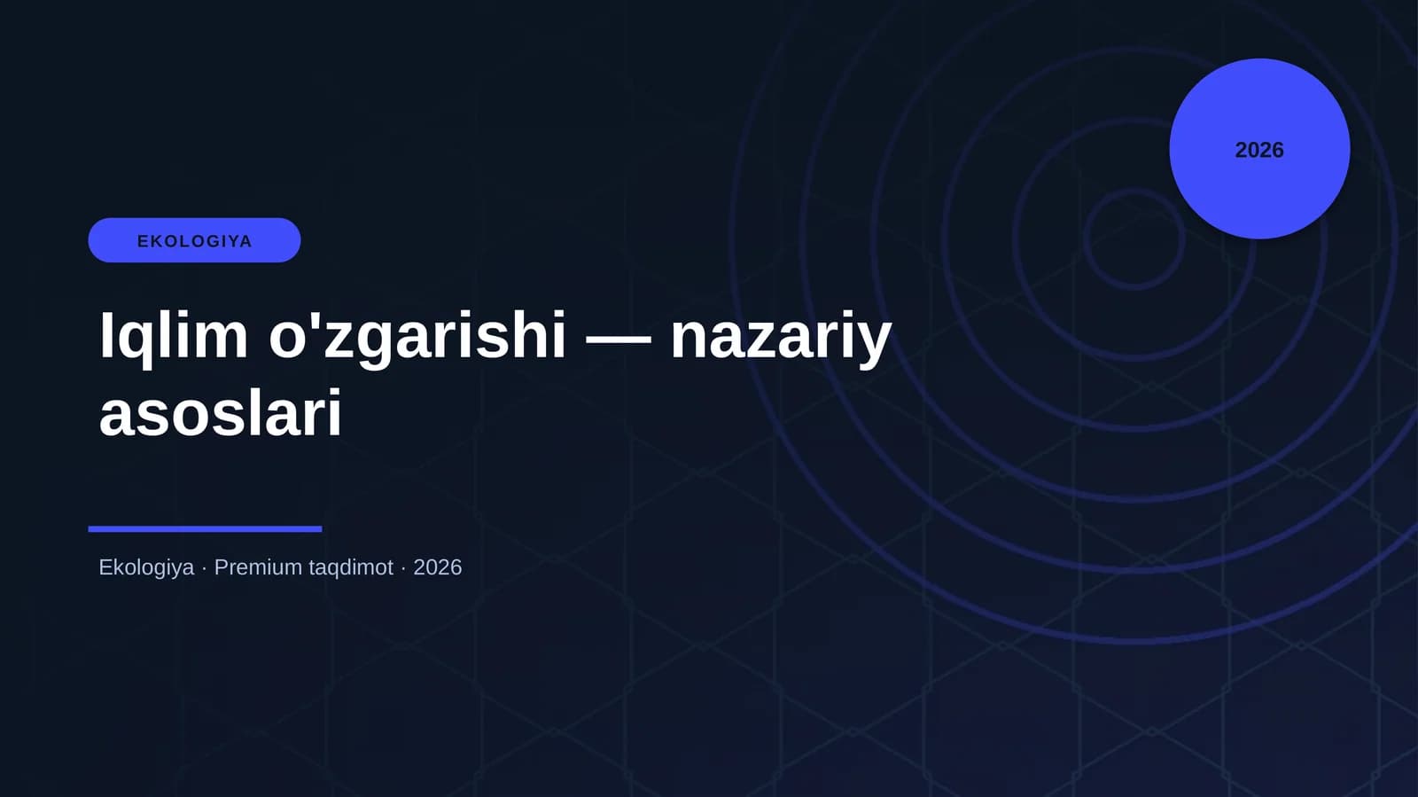 Iqlim o'zgarishi — nazariy asoslari