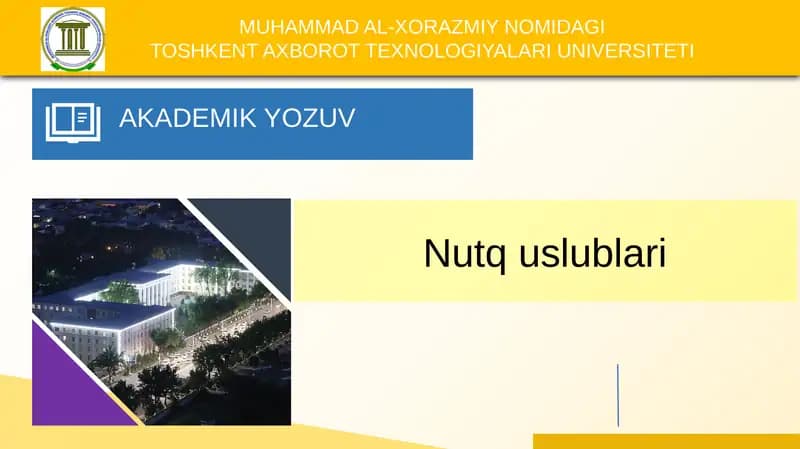 Nutq uslublari