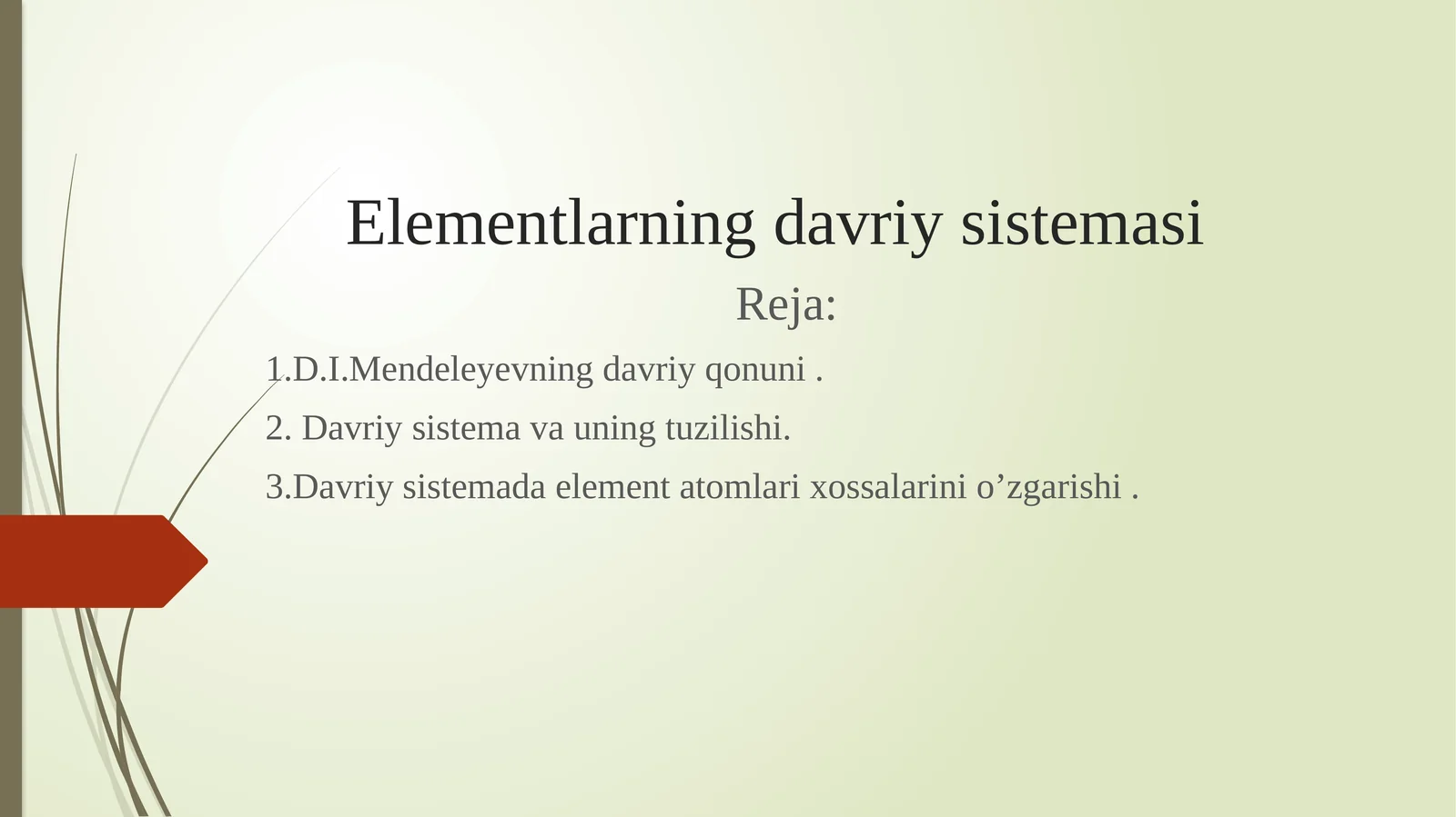 Elementlarning davriy sistemasi