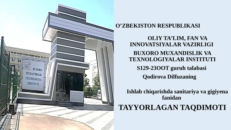TAYYORLAGAN TAQDIMOTI
