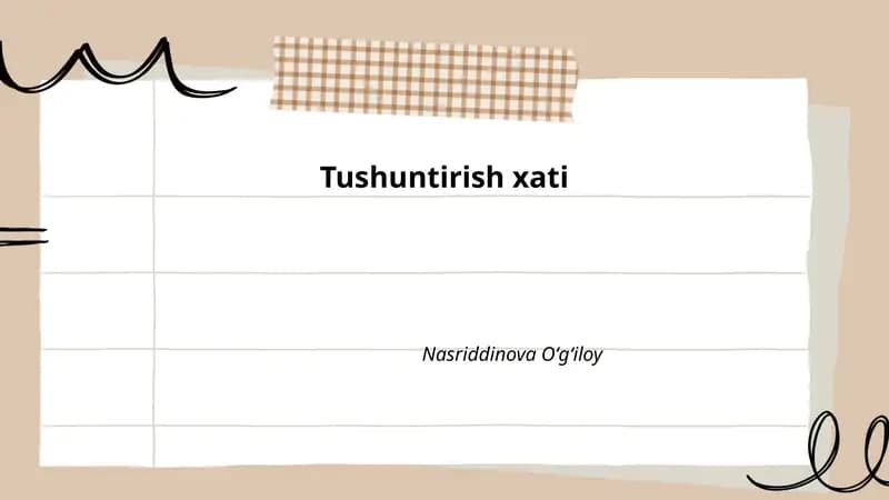 Tushuntirish xati