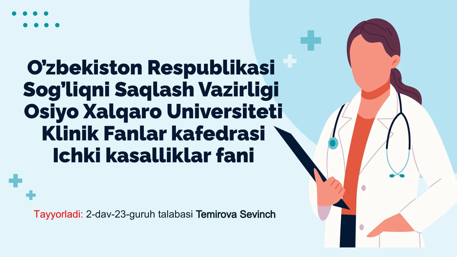 Yurak blokadalari. Etiologiyasi, patogenezi, tasnifi, klinikasi, tekshirish usullarini o‘rganish, EKG tahlili, davolash standartlari va profilaktikasi.