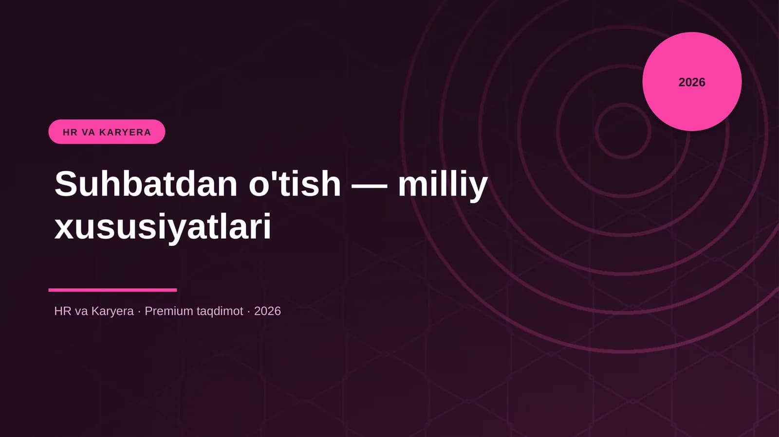 Suhbatdan o'tish — milliy xususiyatlari