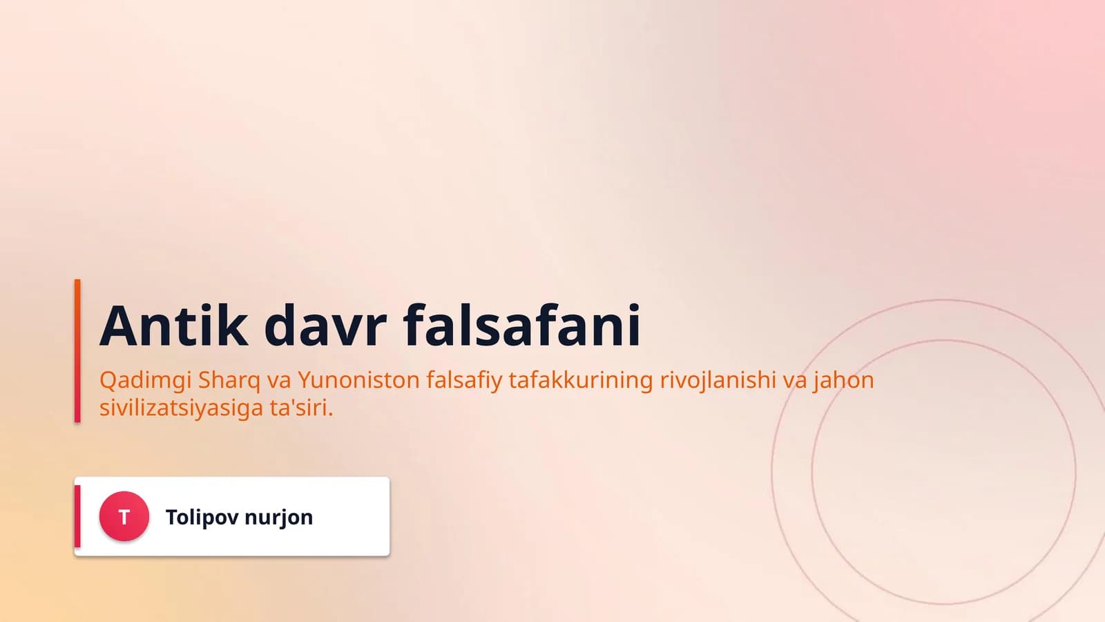 Antik davr falsafani