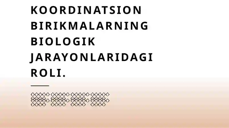 Koordinatsion birikmalar