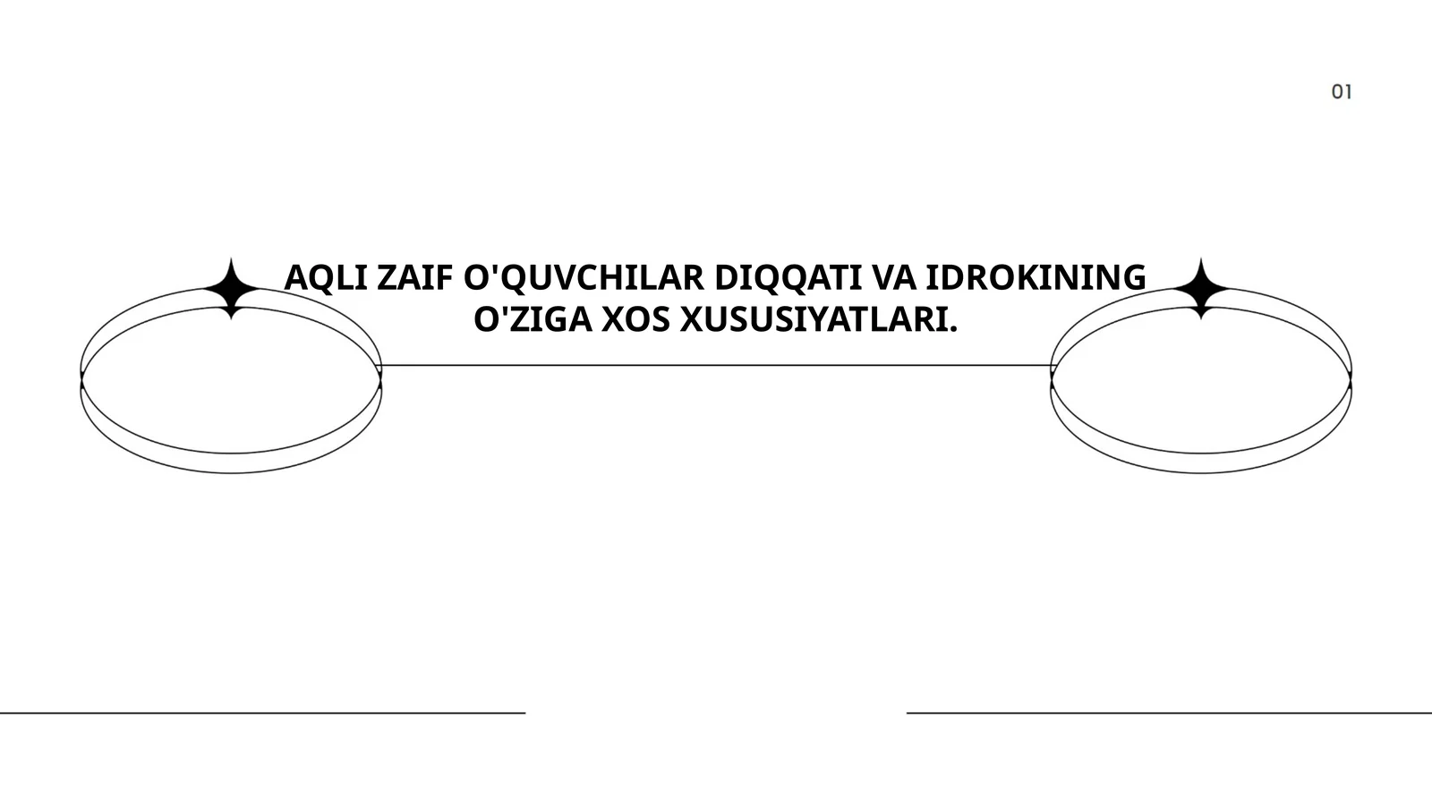 AQLI ZAIF O'QUVCHILAR DIQQATI VA IDROKINING O'ZIGA XOS XUSUSIYATLARI