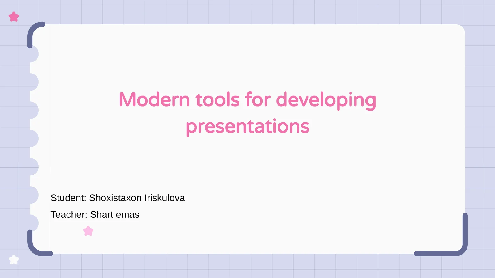 Modern tools for developing presentations
