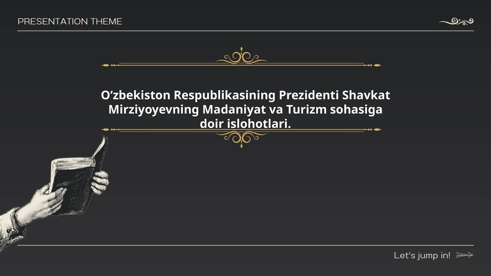 Madaniyat va Turizm sohasiga islohotlar