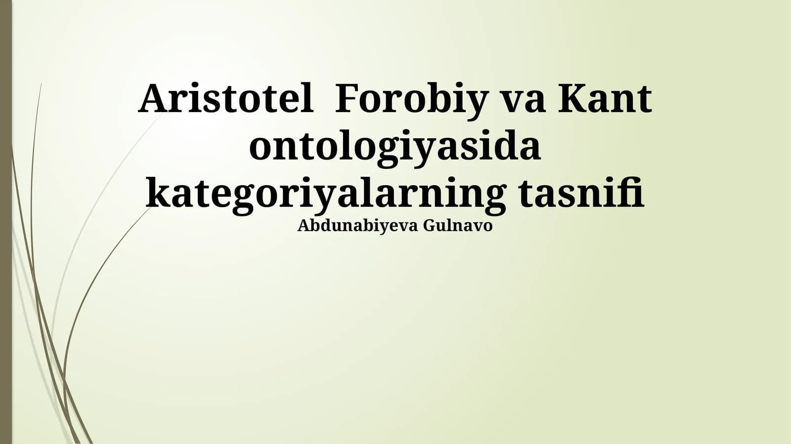 Kantning ontologiyasidagi kategoriyalar