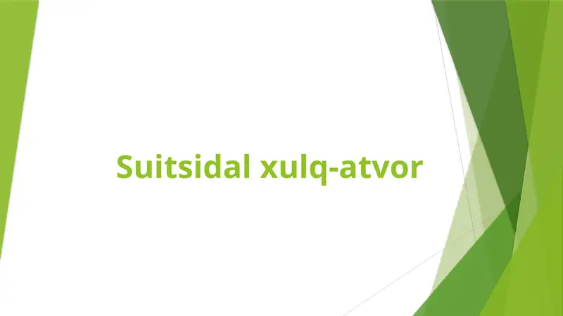 Suitsidal xulq-atvor