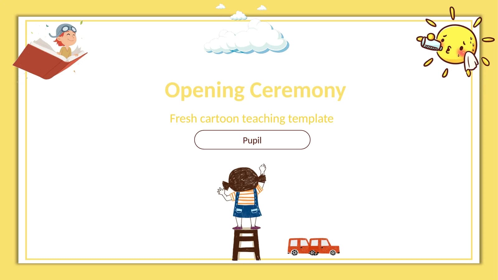 Freshcartoonteachingtemplate