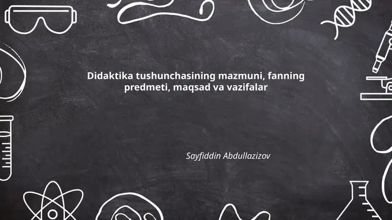 Didaktika tushunchasi