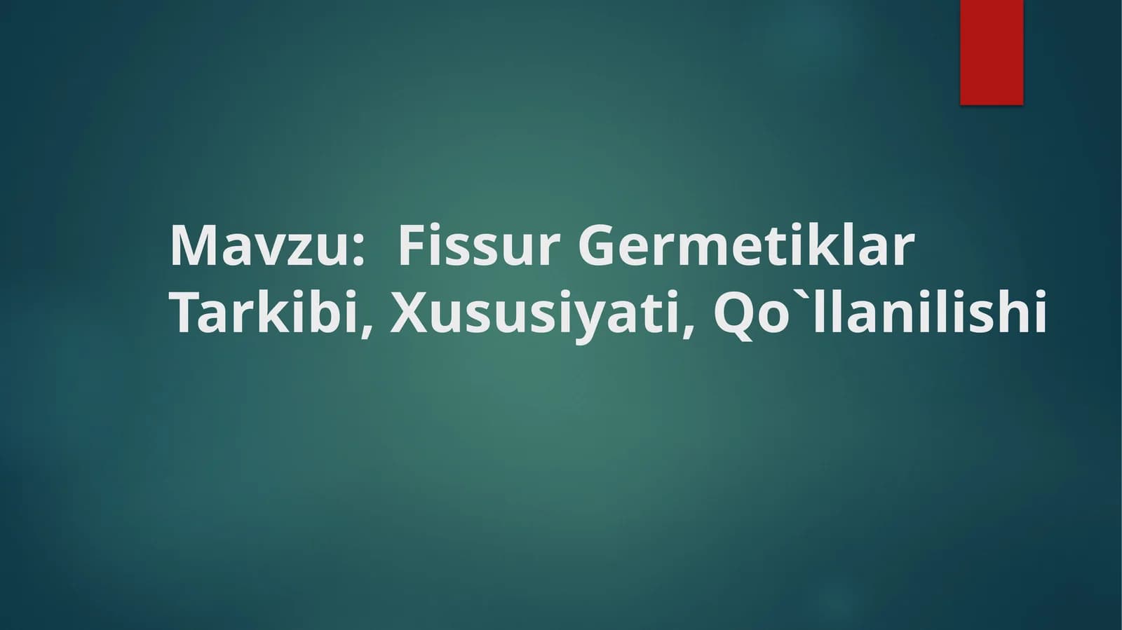 Fissur Germetiklar.
