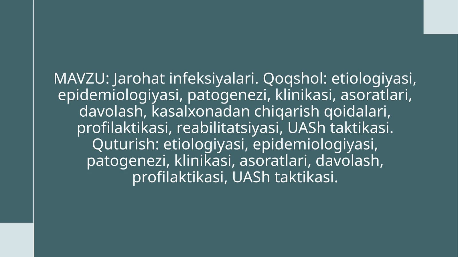 Jarohat infeksiyalari va Qoqshol